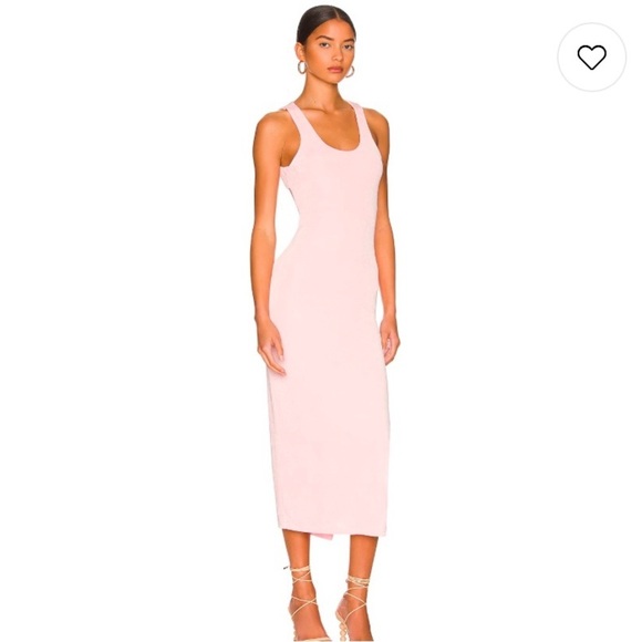 Superdown Marissa Midi Dress in Baby Pink Size Large - Picture 3 of 7